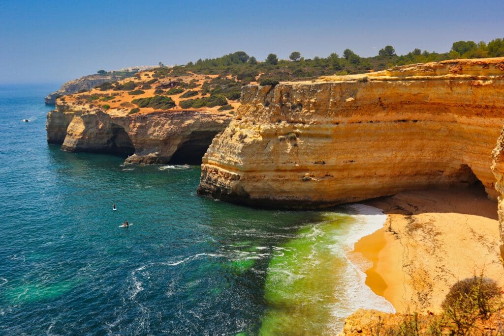 ocean cliffs and caves in Portugal