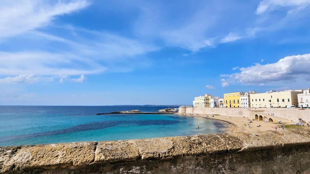 Views of the Ionian Sea in Gallipoli, Italy
