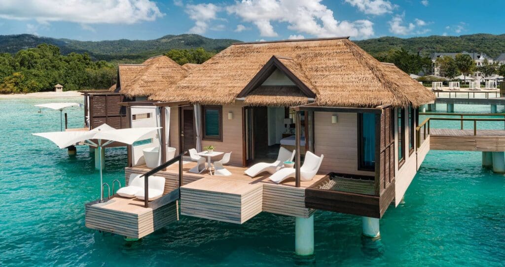 overwater bungalow in Jamaica