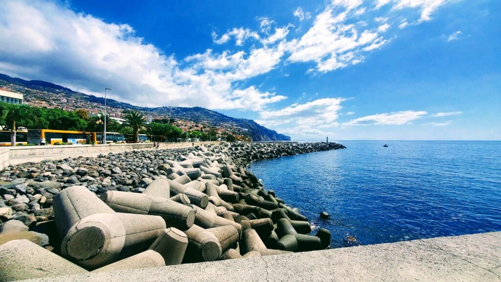 Madeira, Portugal Pier Giant Jax and ocean views 