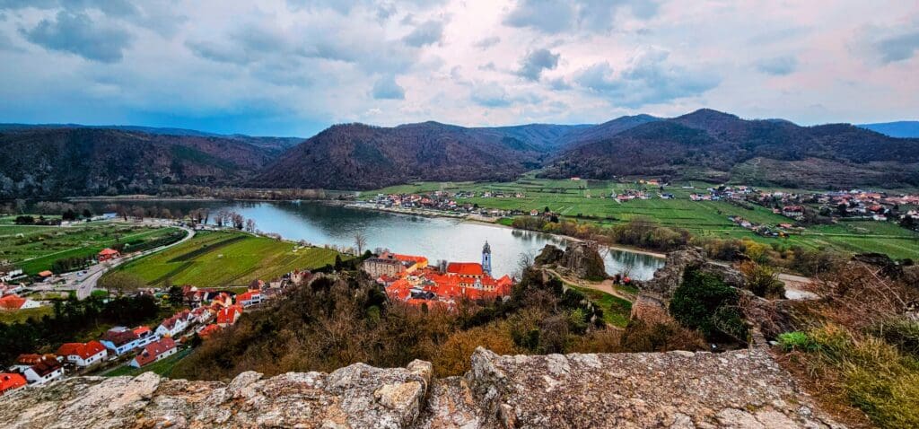 Picturesque, hilltop remnants of a 12th-century fort with views of the Danube