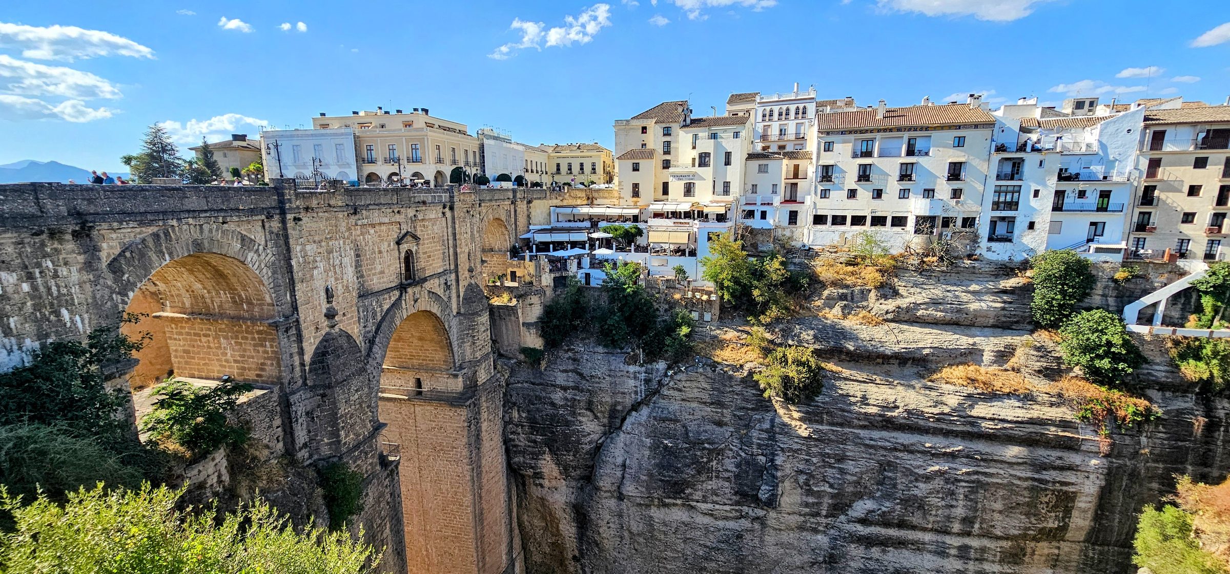 Puente viejo de Ronda a historic bridge in Rhonda Spain 
